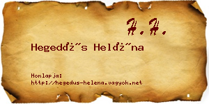 Hegedűs Heléna névjegykártya