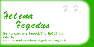 helena hegedus business card